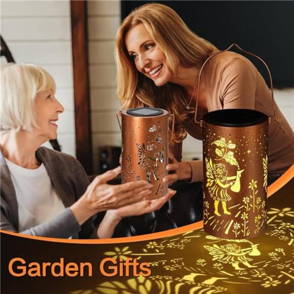 Solar Flower Fairy Lantern Outdoor Waterproof LED Garden Light Hanging Decor - Picture 5 of 7